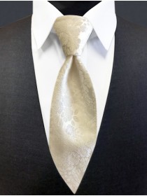 'Allure' Floral Tie - Diamond White